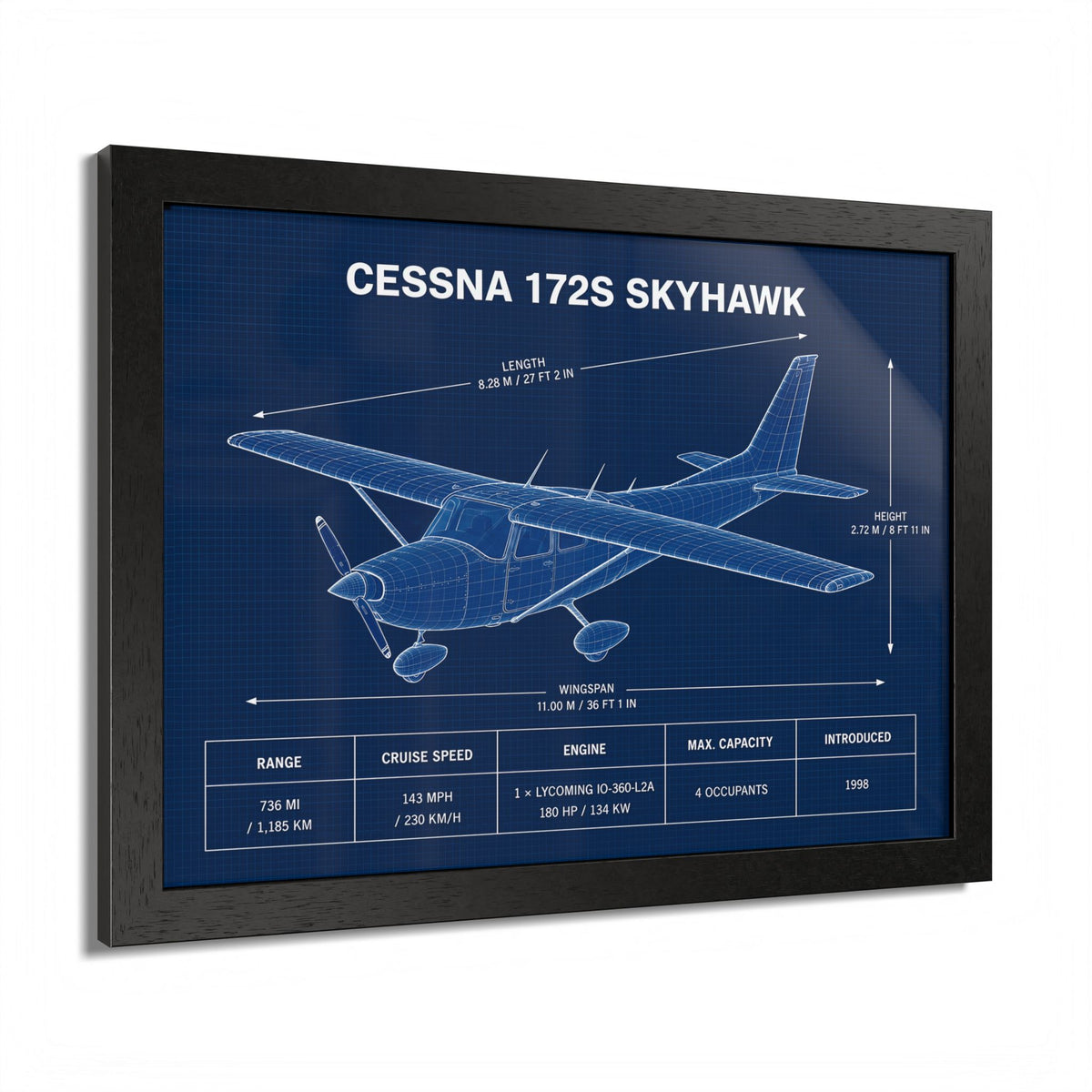 Cessna 172S Skyhawk Framed Poster