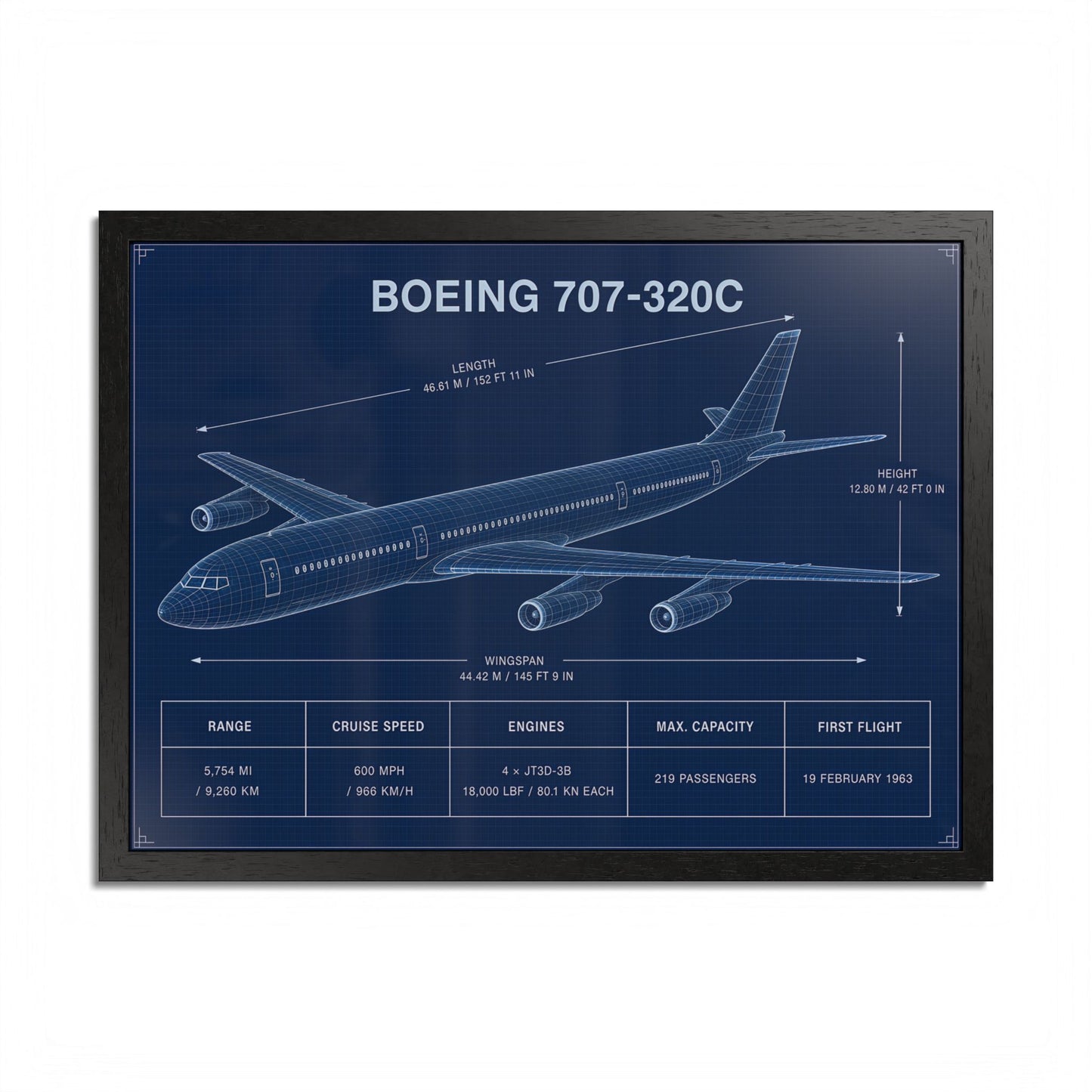 Boeing 707-320C Framed Poster