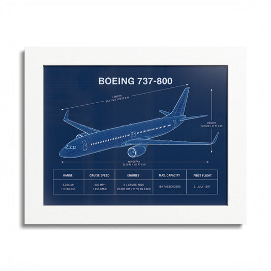 Boeing 737-800 Framed Poster