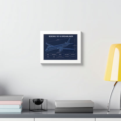 Boeing 787-9 Dreamliner Framed Poster