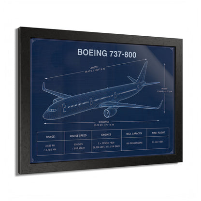 Boeing 737-800 Framed Poster