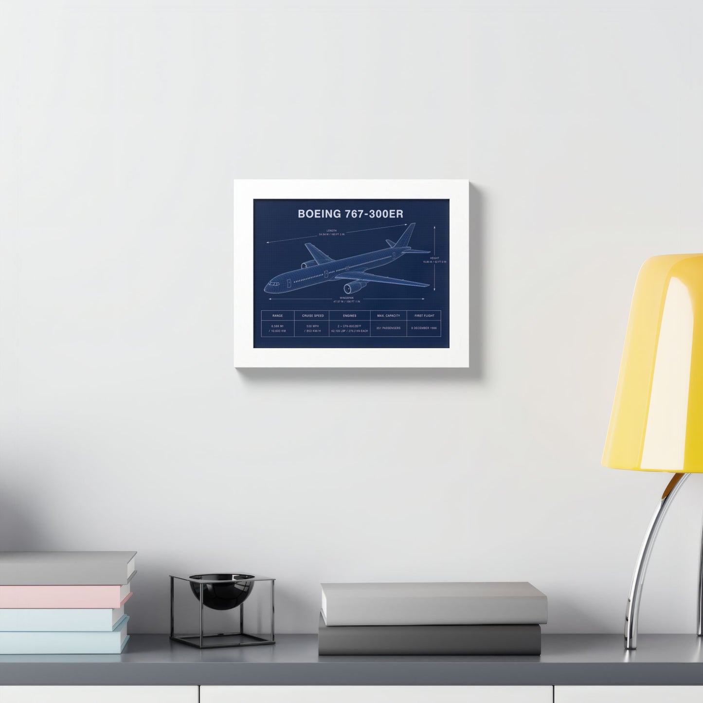 Boeing 767-300 ER Framed Poster