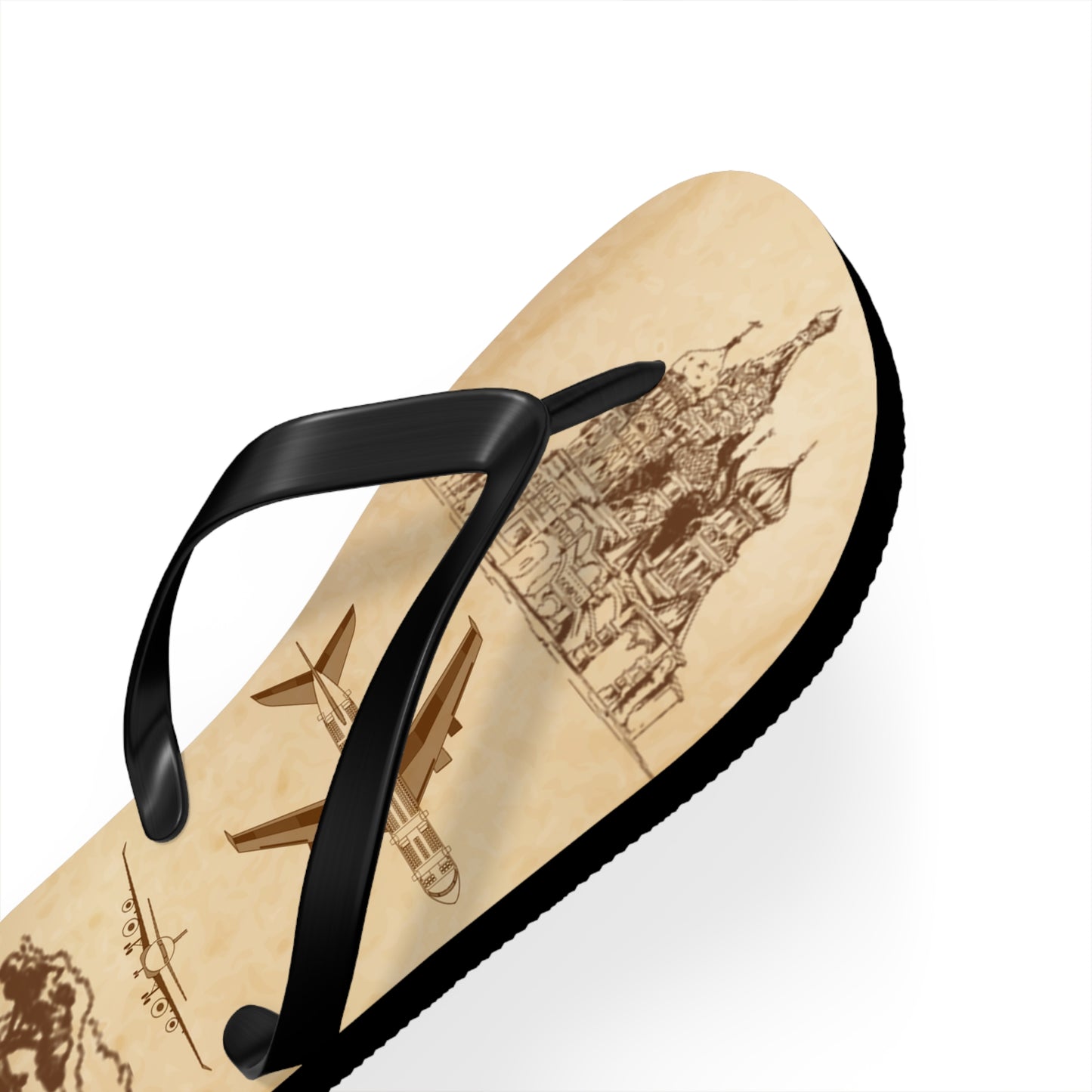 Vintage Travel Flip-Flops