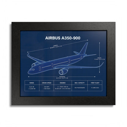 Airbus A350-900 Framed Poster