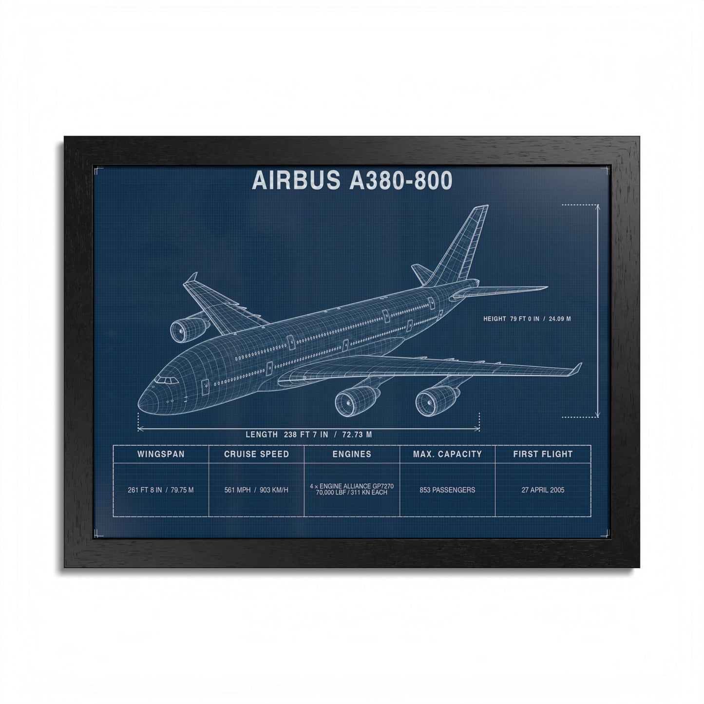 Airbus A380 Framed Poster