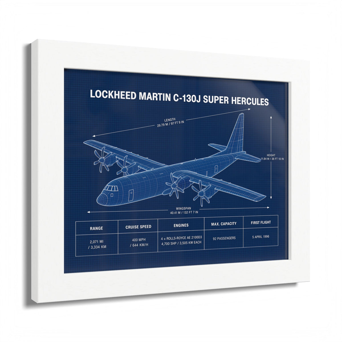 Lockheed Martin C-130J Super Hercules Framed Poster
