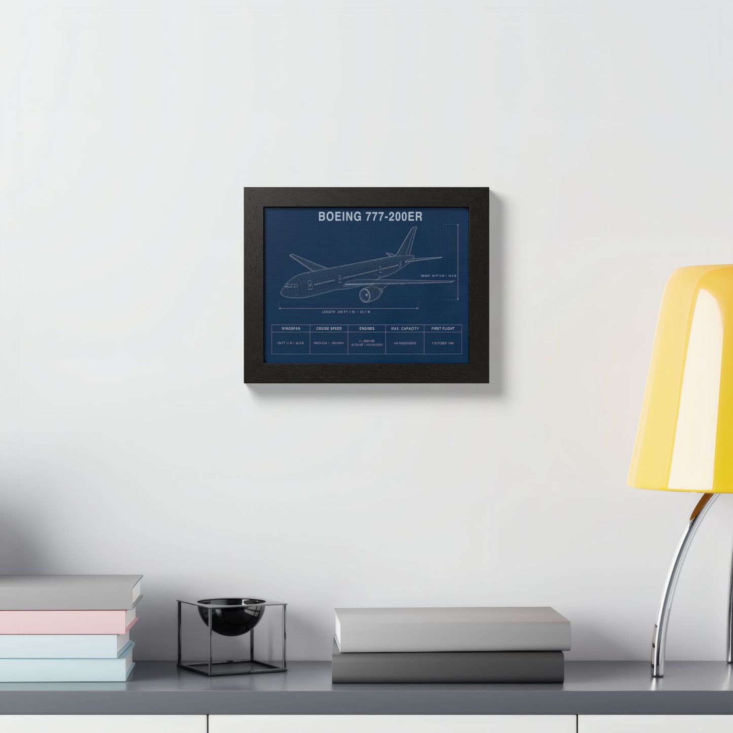 Boeing 777-200ER Framed Poster