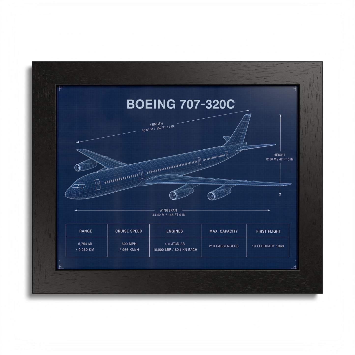 Boeing 707-320C Framed Poster