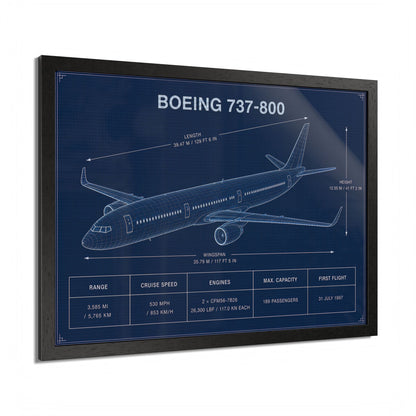 Boeing 737-800 Framed Poster