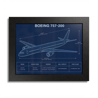 Boeing 757-200 Framed Poster