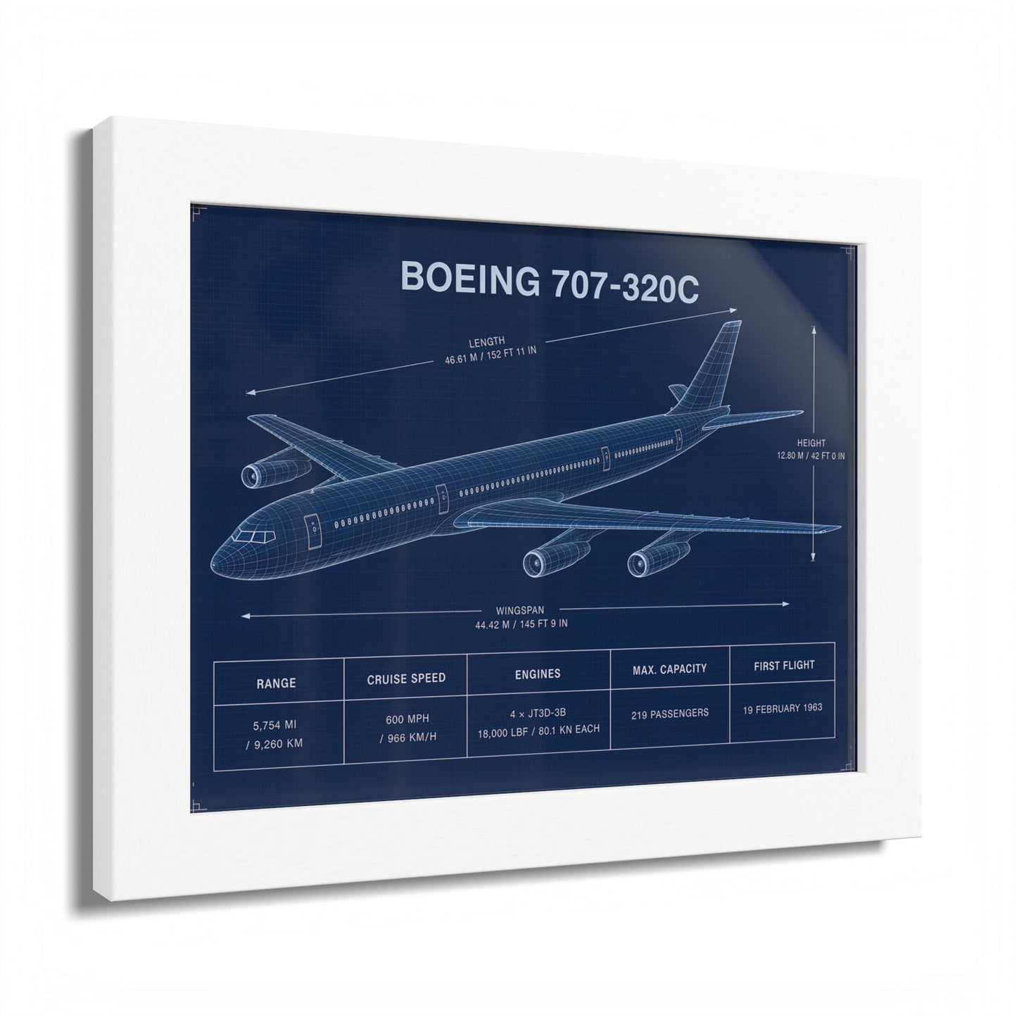 Boeing 707-320C Framed Poster
