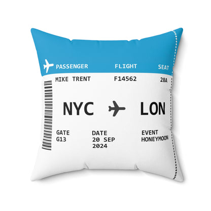 Airplane Ticket Pillow