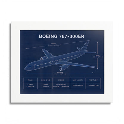 Boeing 767-300 ER Framed Poster