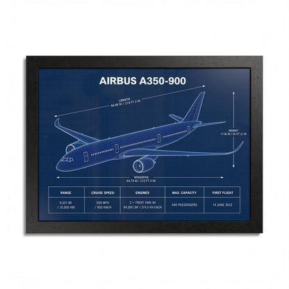 Airbus A350-900 Framed Poster