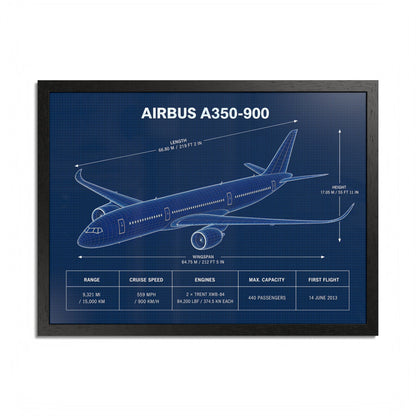 Airbus A350-900 Framed Poster