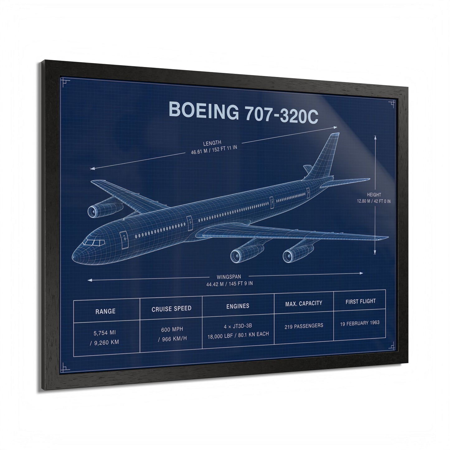 Boeing 707-320C Framed Poster