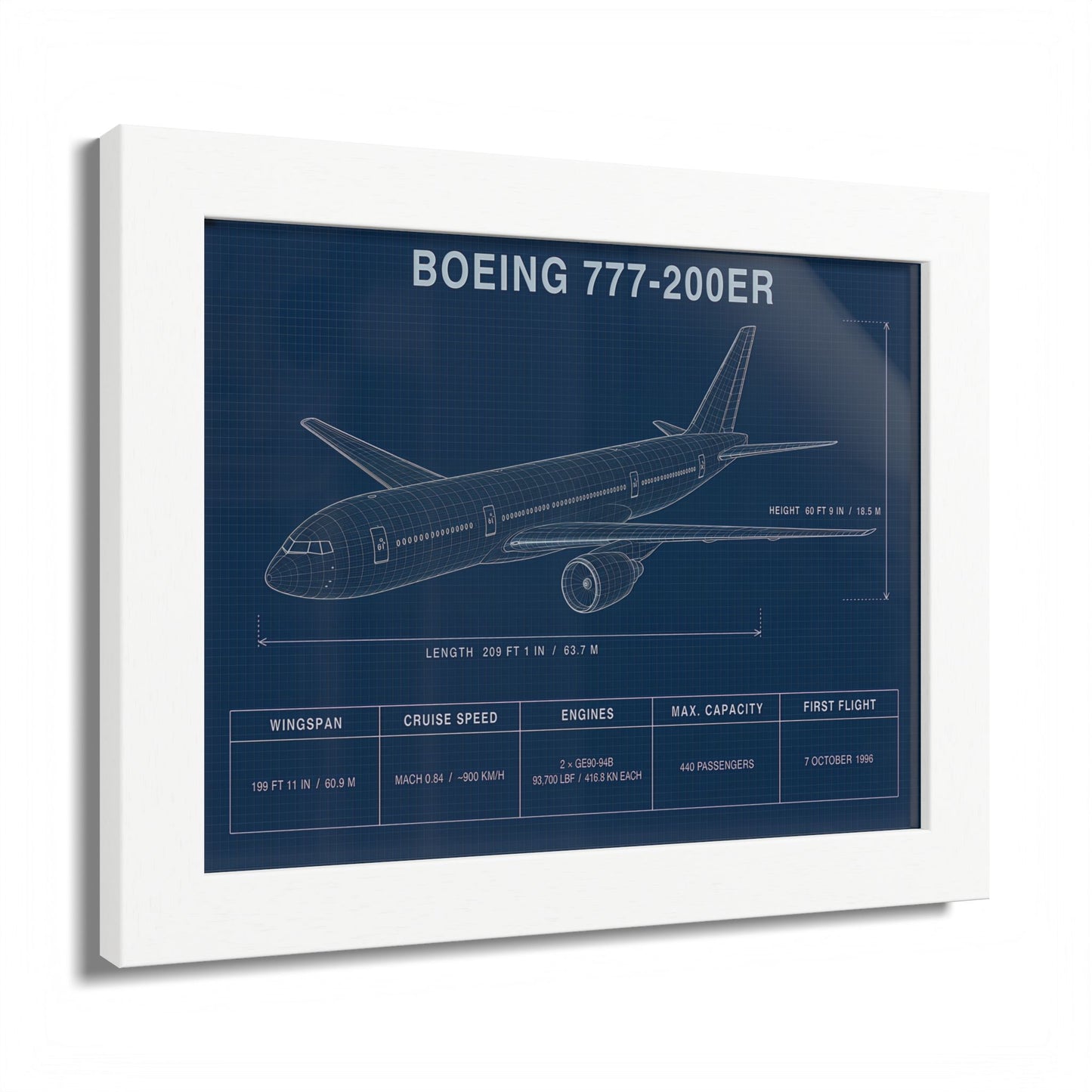 Boeing 777-200ER Framed Poster