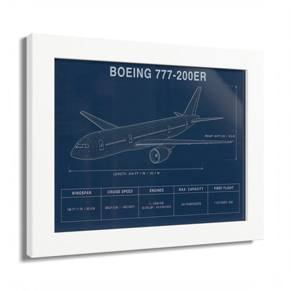 Boeing 777-200ER Framed Poster