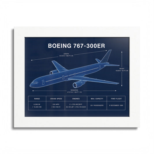 Boeing 767-300 ER Framed Poster