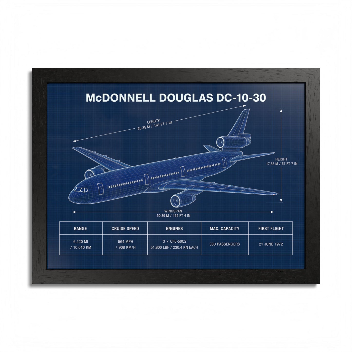 McDonnell Douglas DC-10-30 Framed Poster