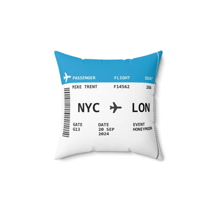 Airplane Ticket Pillow