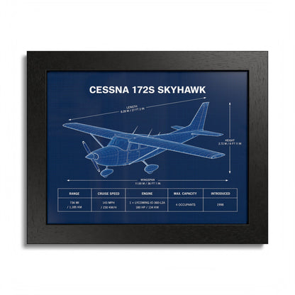 Cessna 172S Skyhawk Framed Poster