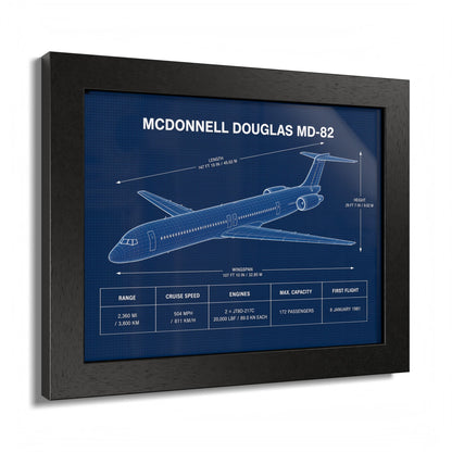 McDonnell Douglas MD-82 Framed Poster