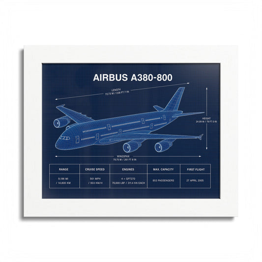 Airbus A380 Framed Poster