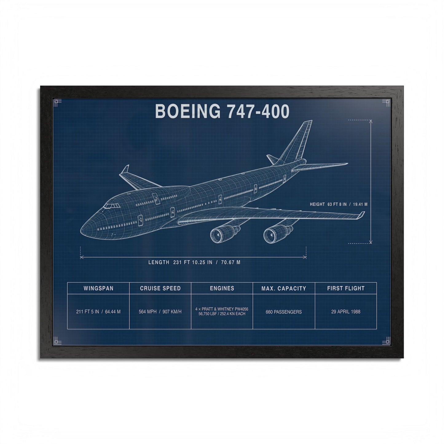 Boeing 747 Framed Poster