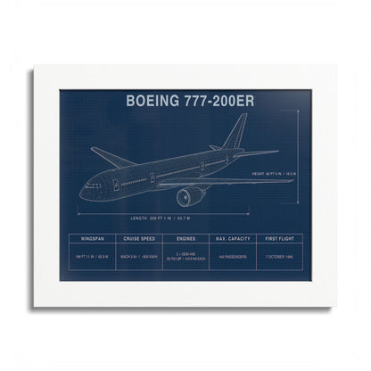 Boeing 777-200ER Framed Poster