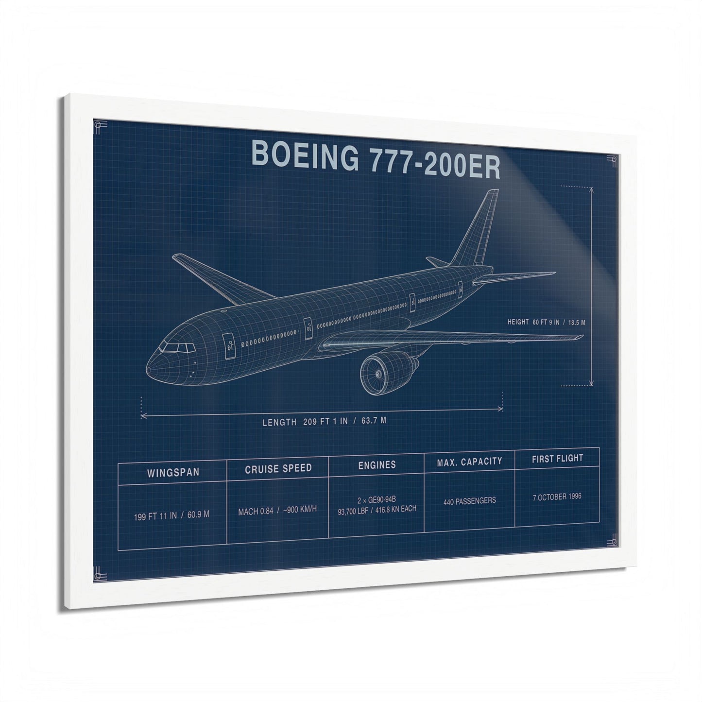 Boeing 777-200ER Framed Poster