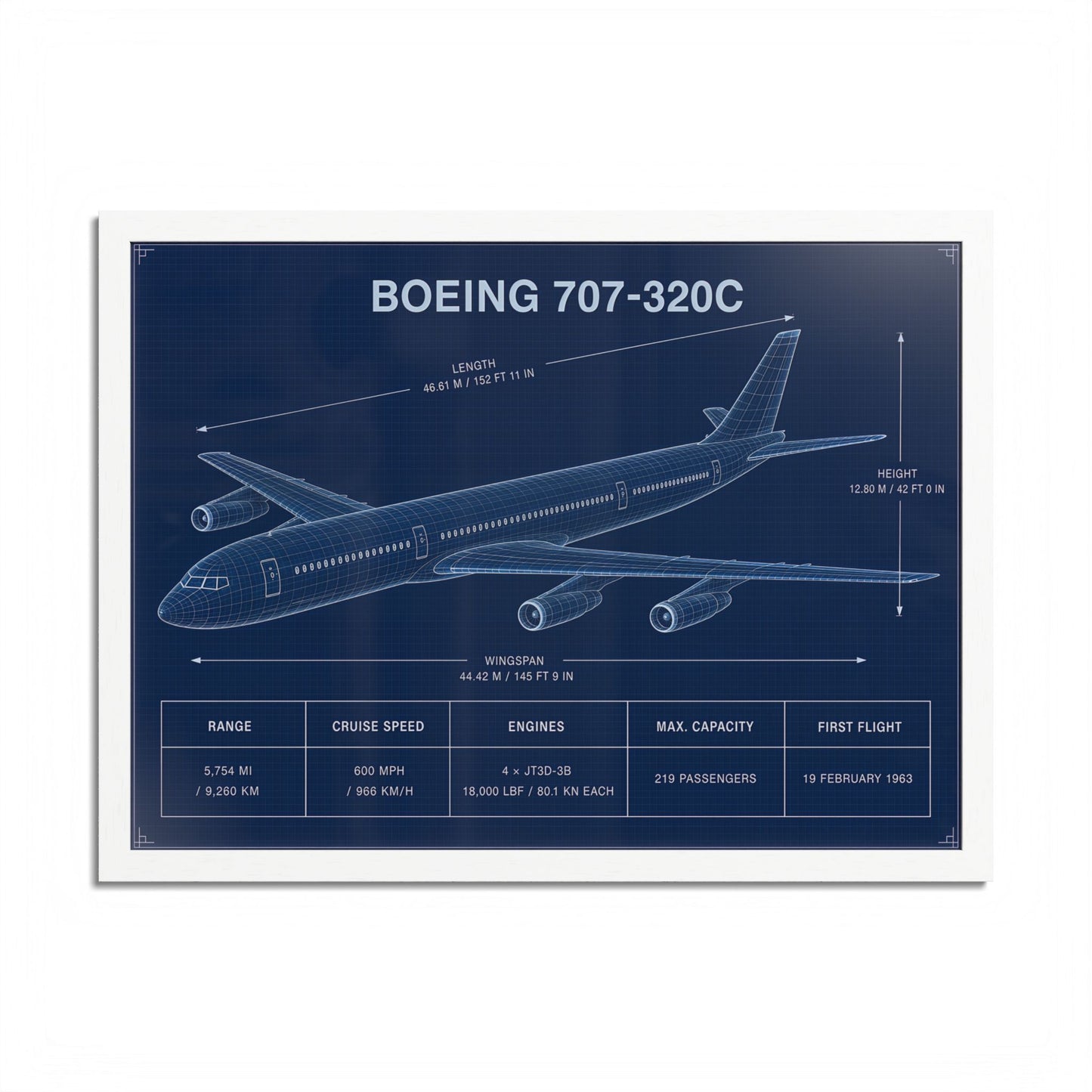 Boeing 707-320C Framed Poster