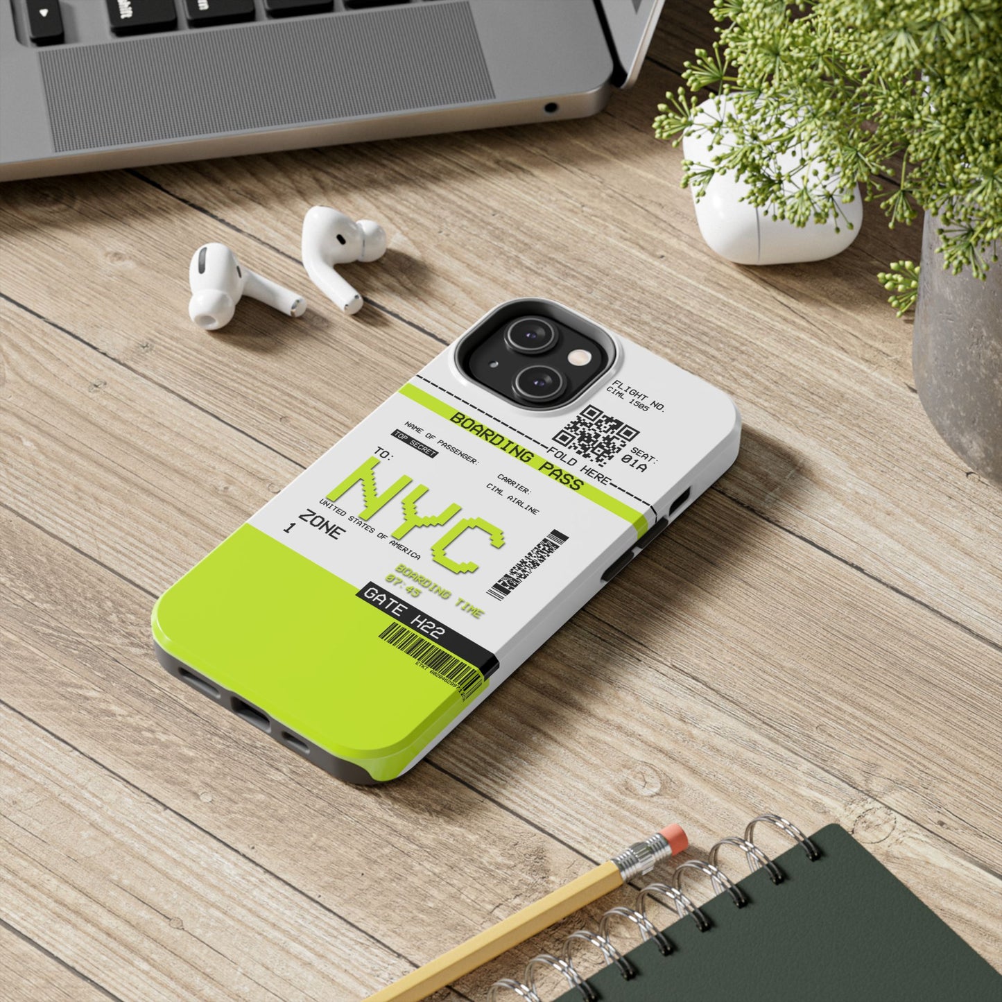 Boarding Pass NYC Phone Case