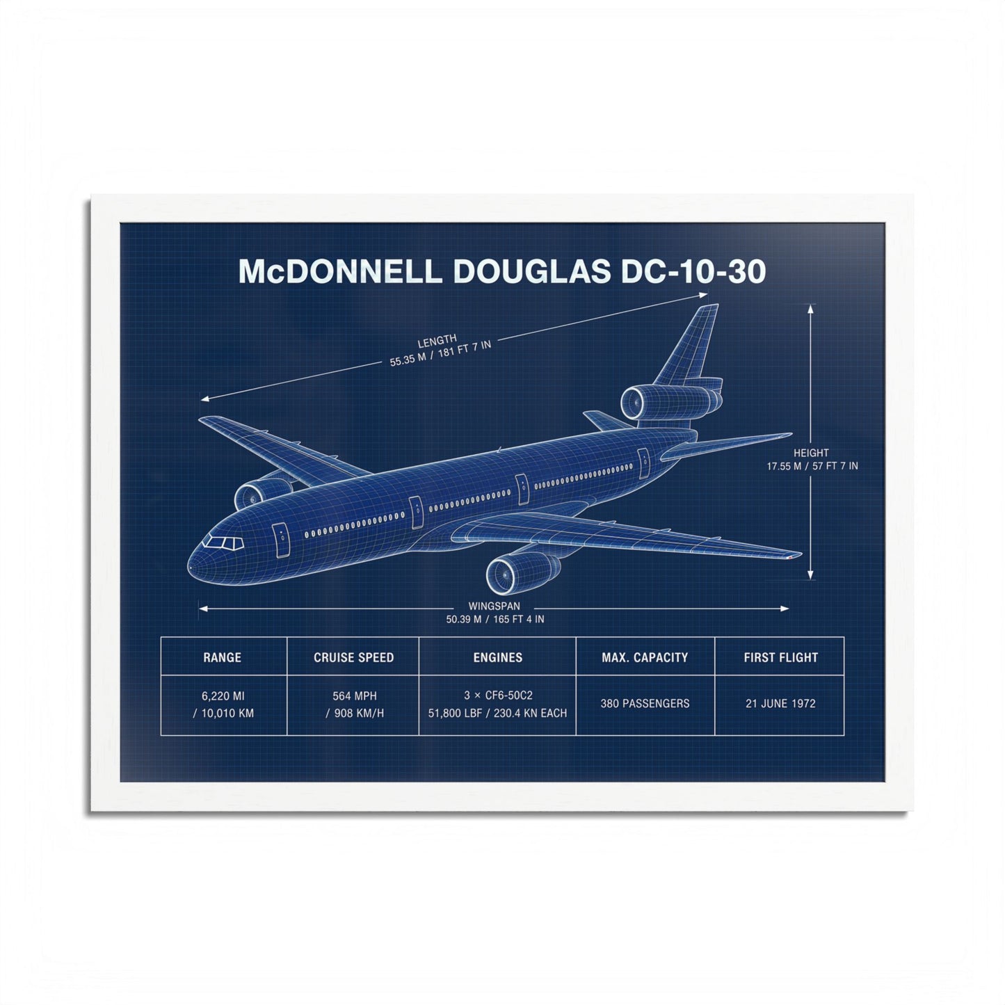 McDonnell Douglas DC-10-30 Framed Poster