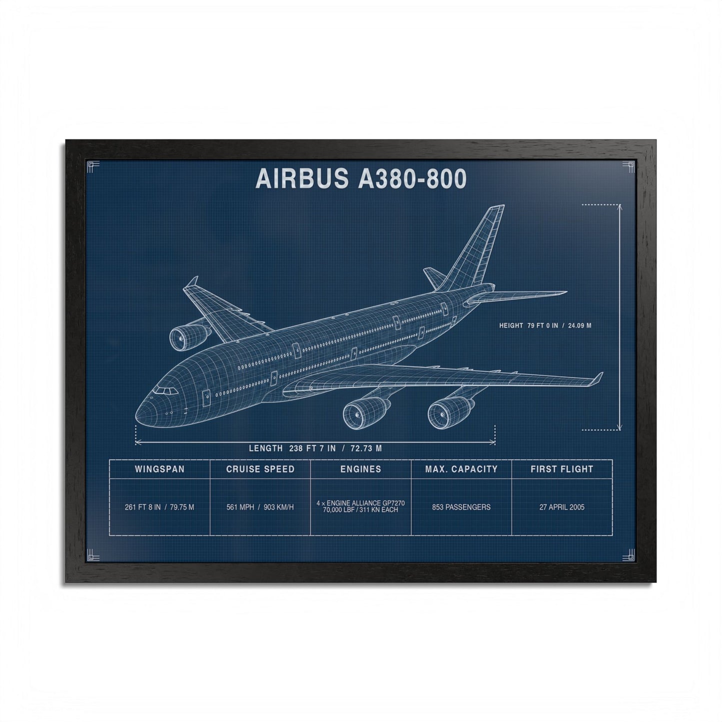 Airbus A380 Framed Poster