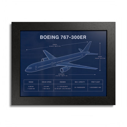 Boeing 767-300 ER Framed Poster