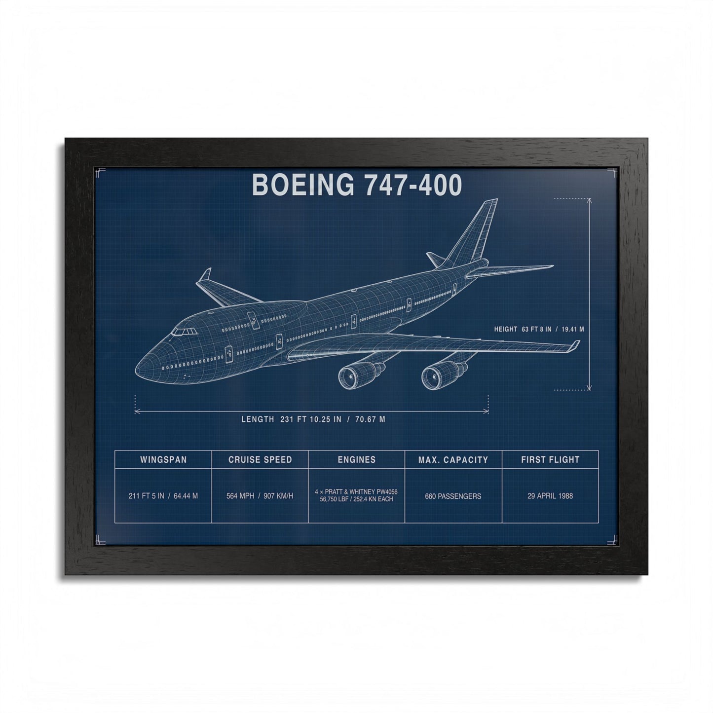 Boeing 747 Framed Poster