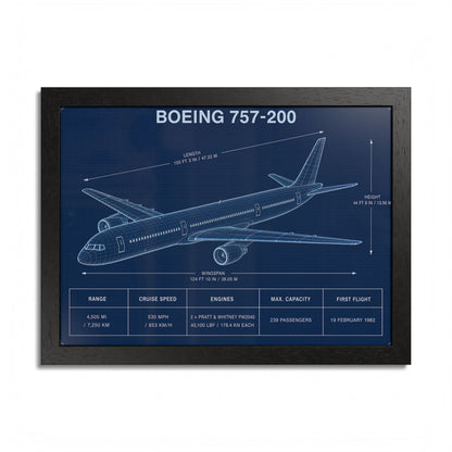 Boeing 757-200 Framed Poster