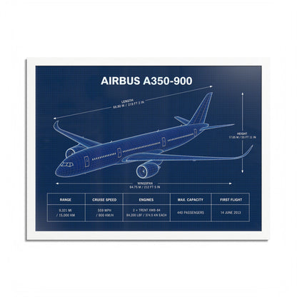 Airbus A350-900 Framed Poster