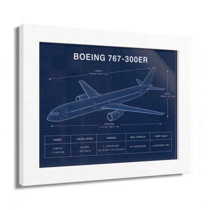 Boeing 767-300 ER Framed Poster
