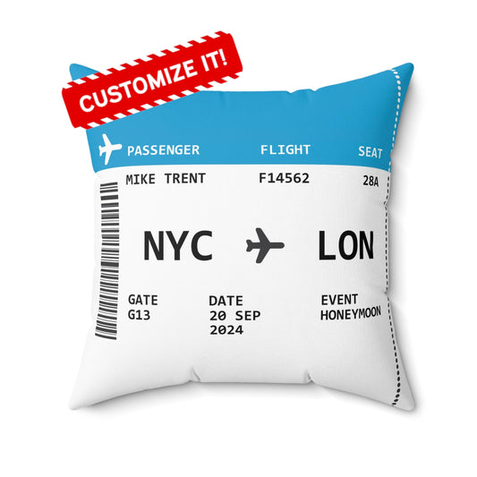 Airplane Ticket Pillow